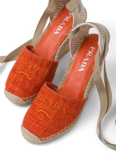 prada orange espadrilles